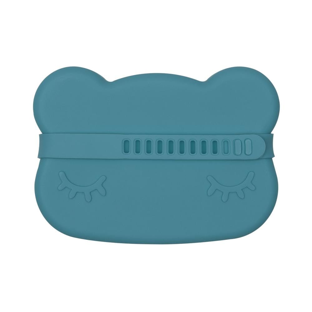 We Might Be Tiny Bear Silicone Bowl and Plate Snackie Blue Dusk WMBT-TIRS06