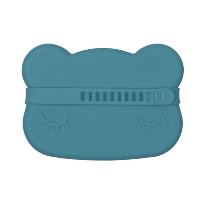 We Might Be Tiny Bear Silicone Bowl and Plate Snackie Blue Dusk WMBT-TIRS06