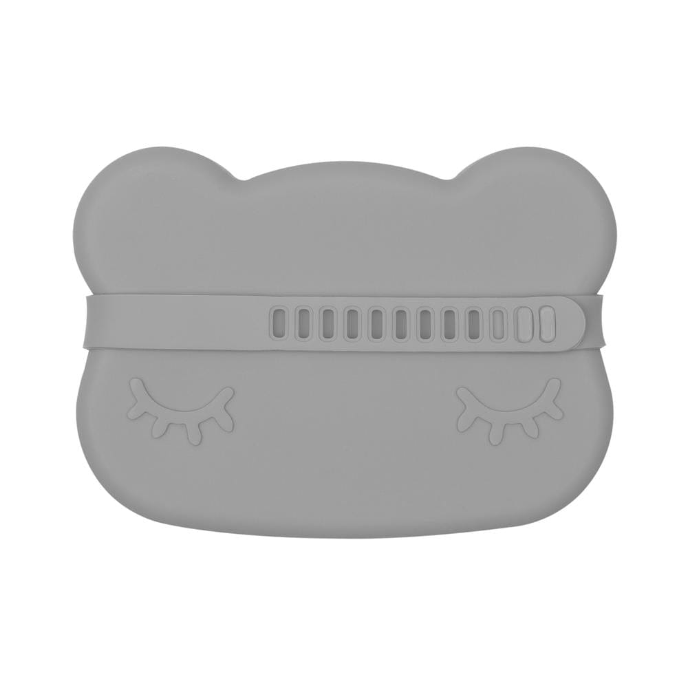 We Might Be Tiny Bear Silicone Bowl and Plate Snackie Grey WMBT-TIRS07