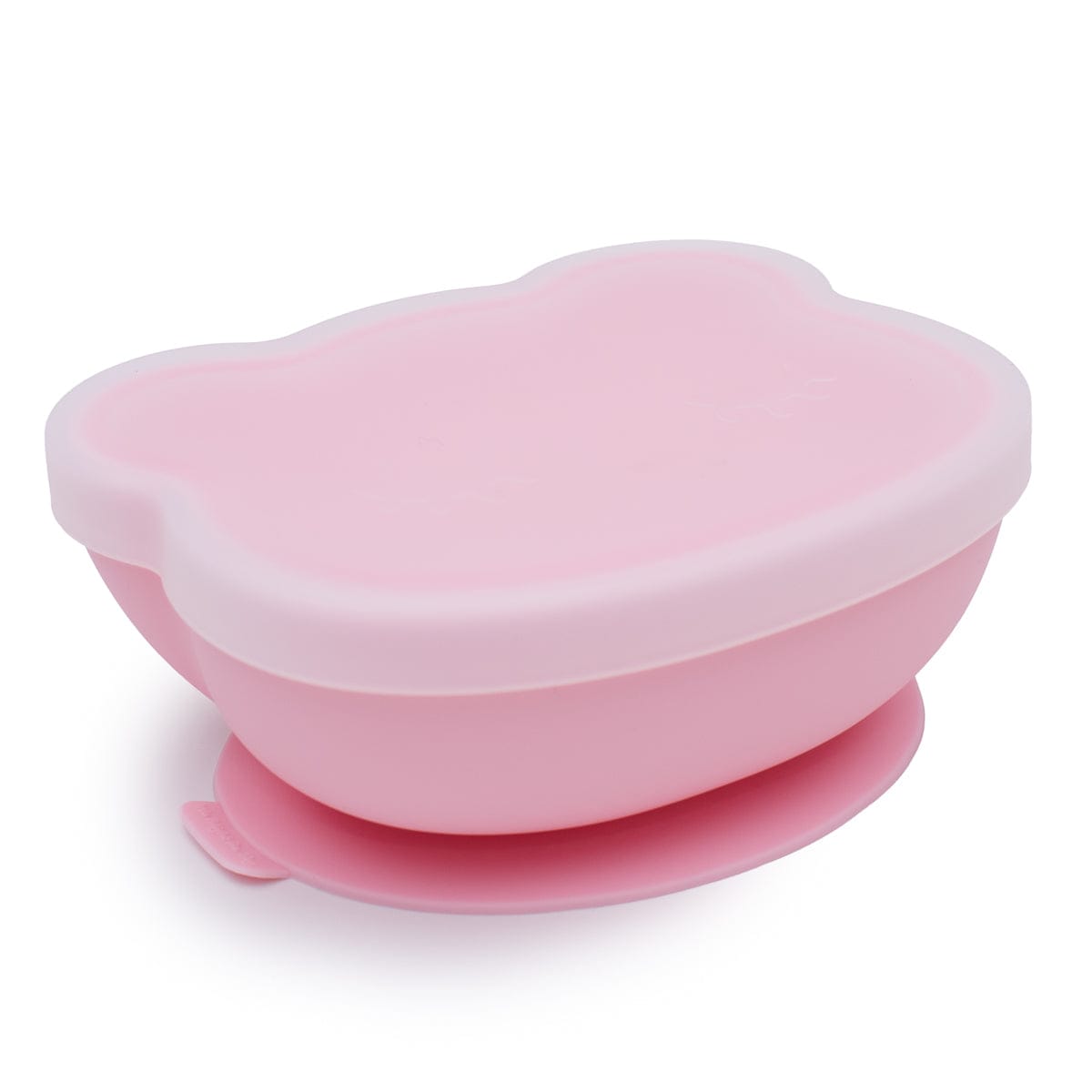 We Might Be Tiny Bear Silicone Stickie™ Bowl with Lid Powder Pink 