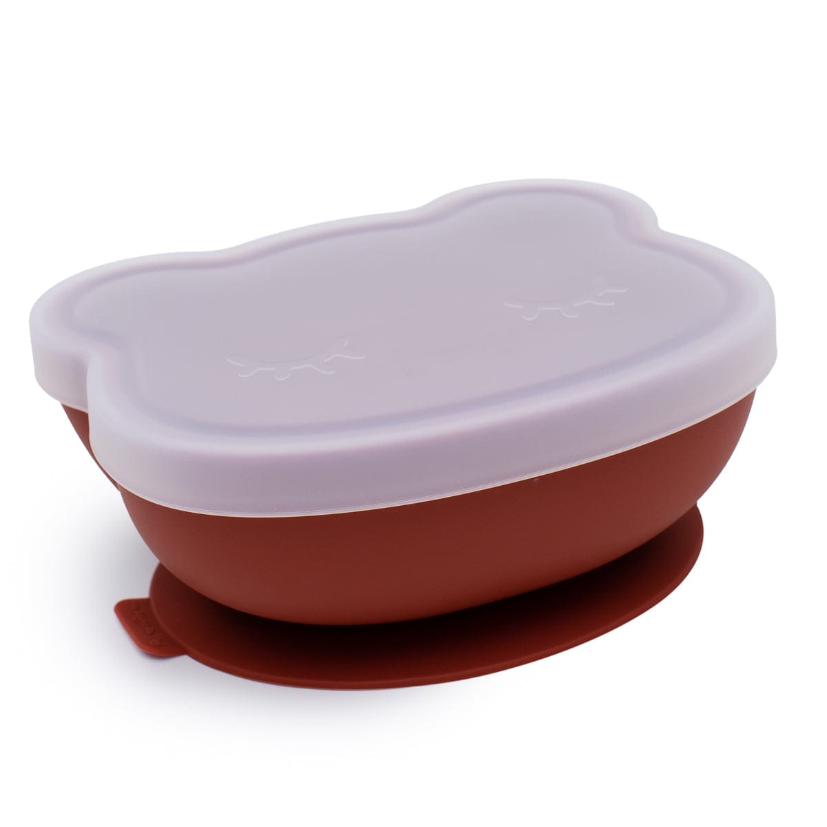 We Might Be Tiny Bear Silicone Stickie™ Bowl with Lid Rust 