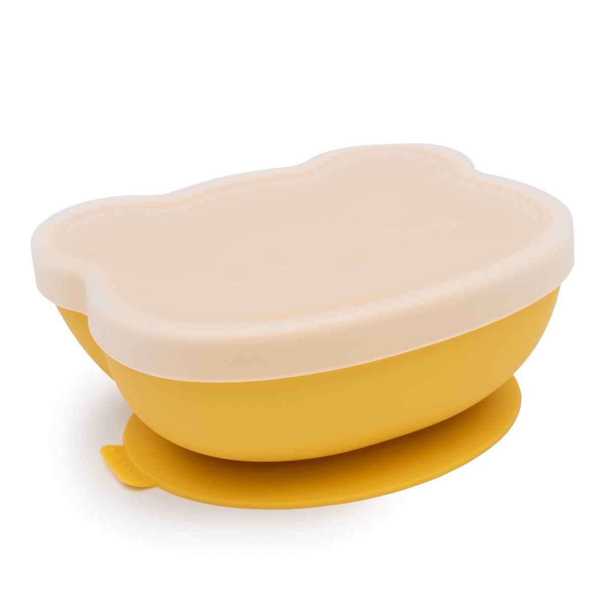 We Might Be Tiny Bear Silicone Stickie™ Bowl with Lid Yellow 