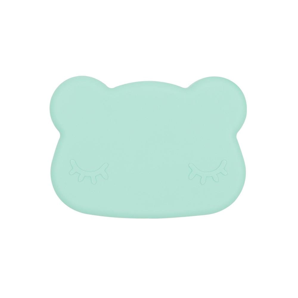 We Might Be Tiny Bear Silicone Bowl and Plate Snackie Minty Green WMBT-TIRS04