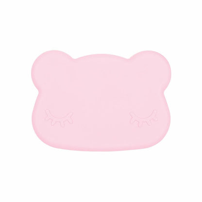 We Might Be Tiny Bear Silicone Bowl and Plate Snackie Powder Pink WMBT-TIRS03