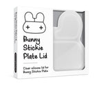 We Might Be Tiny Clear Silicone Bunny Stickie Plate Lid We Might Be Tiny Clear Silicone Bunny Stickie Plate Lid 
