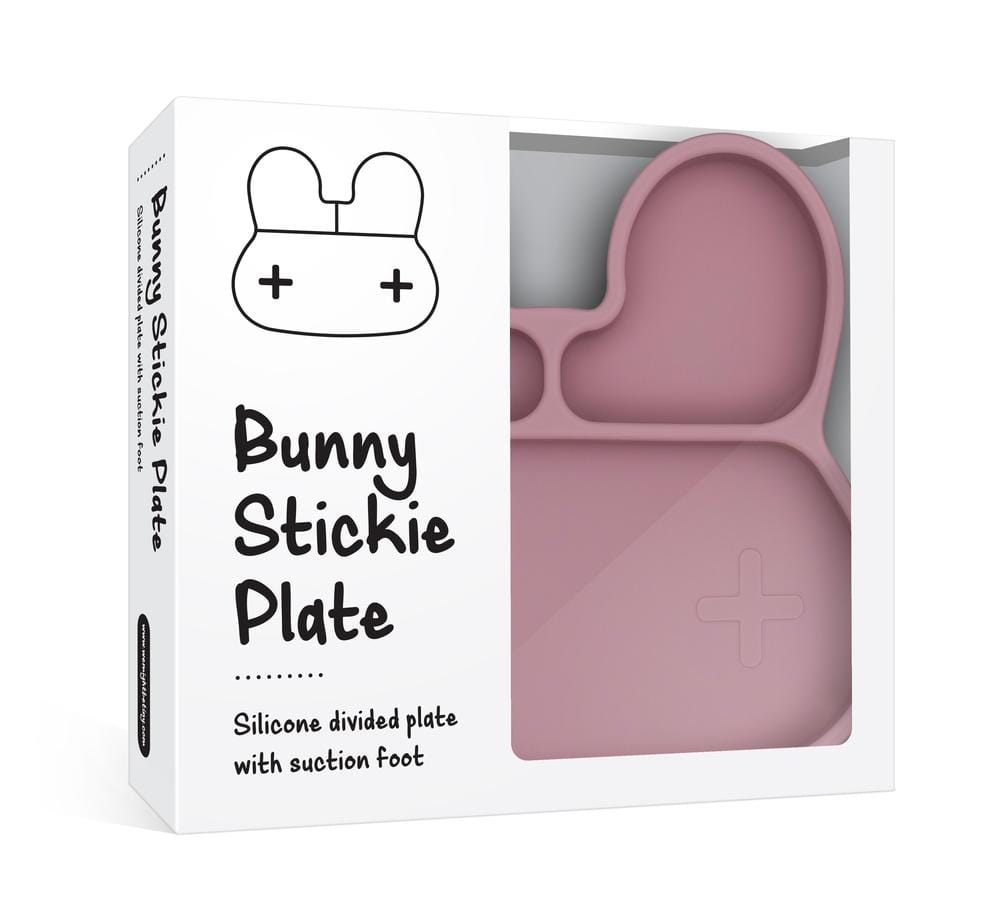 We Might Be Tiny Bunny Silicone Divided Stickie Plate We Might Be Tiny Bunny Silicone Divided Stickie Plate 