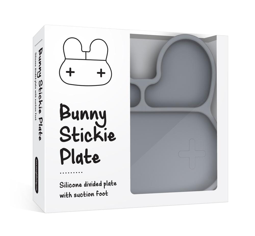 We Might Be Tiny Bunny Silicone Divided Stickie Plate We Might Be Tiny Bunny Silicone Divided Stickie Plate 