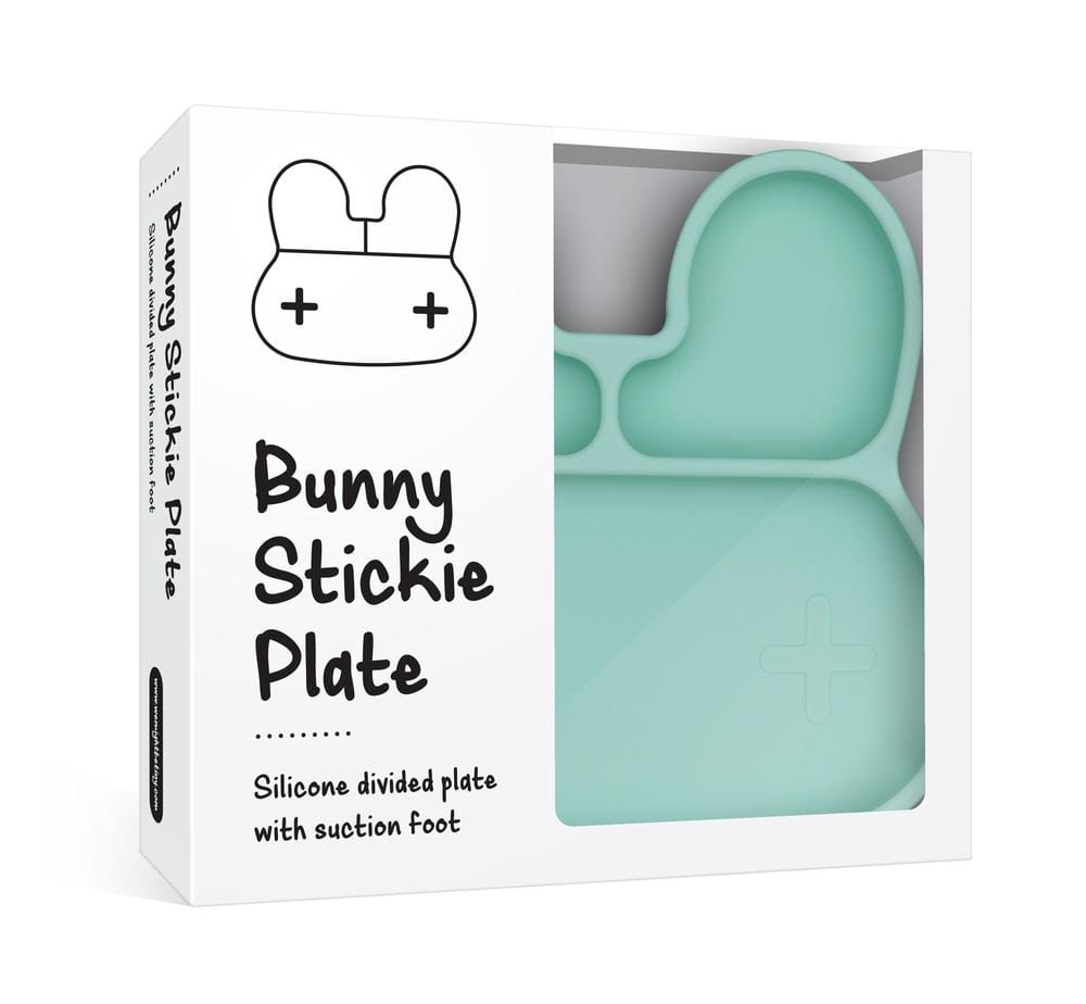 We Might Be Tiny Bunny Silicone Divided Stickie Plate We Might Be Tiny Bunny Silicone Divided Stickie Plate 