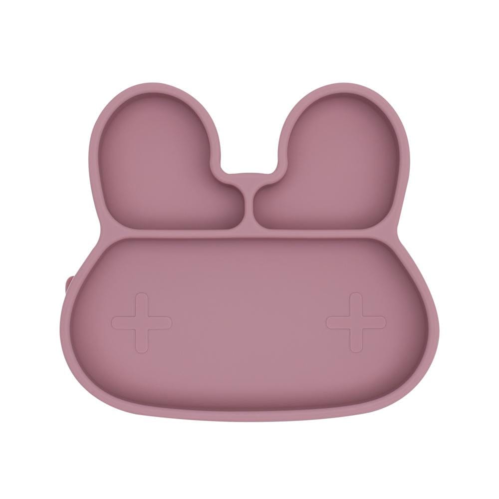 We Might Be Tiny Bunny Silicone Divided Stickie Plate Dusty Rose WMBT-TIBP03