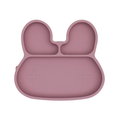 We Might Be Tiny Bunny Silicone Divided Stickie Plate Dusty Rose WMBT-TIBP03