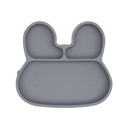 We Might Be Tiny Bunny Silicone Divided Stickie Plate Grey WMBT-TIBP02