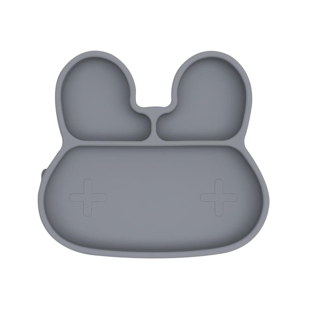 We Might Be Tiny Bunny Silicone Divided Stickie Plate Grey WMBT-TIBP02