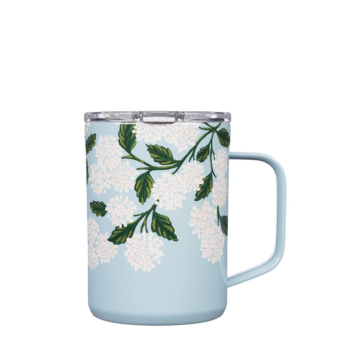 Corkcicle x Rifle Paper Co. Triple Insulated Stainless Steel Coffee Mug 475ml Blue Hydrangea 