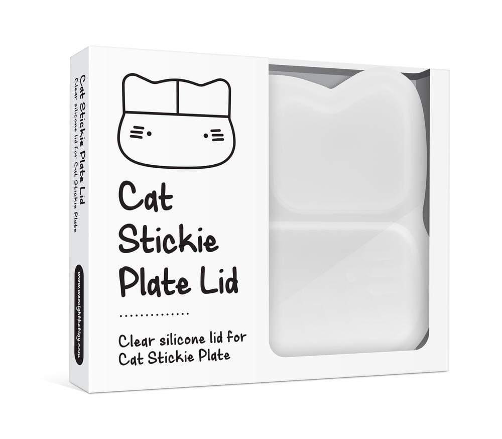 We Might Be Tiny Clear Silicone Cat Stickie Plate Lid We Might Be Tiny Clear Silicone Cat Stickie Plate Lid 