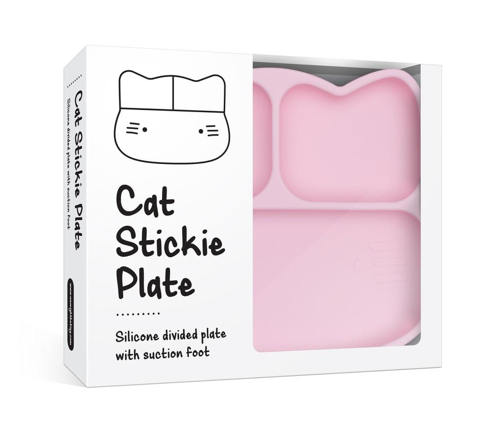 We Might Be Tiny Cat Silicone Divided Stickie Plate We Might Be Tiny Cat Silicone Divided Stickie Plate 