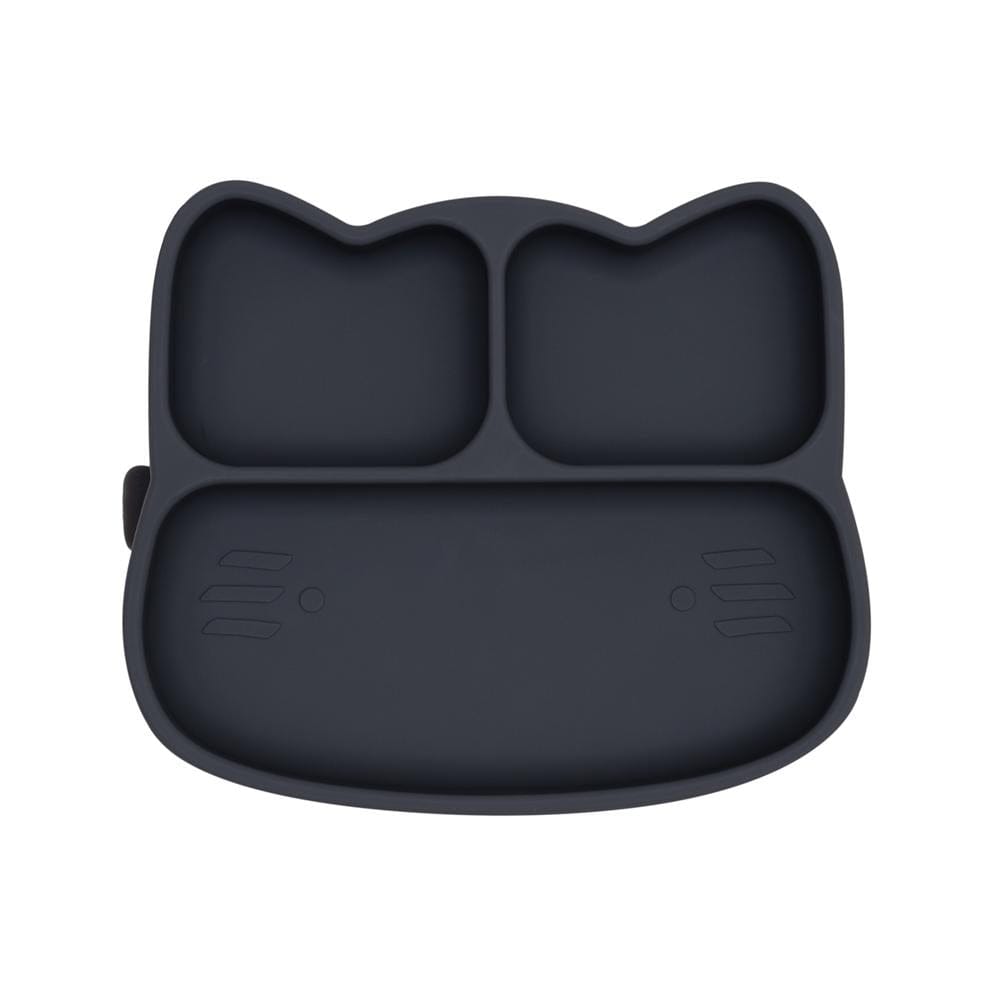 We Might Be Tiny Cat Silicone Divided Stickie Plate Charcoal WMBT-TICP03