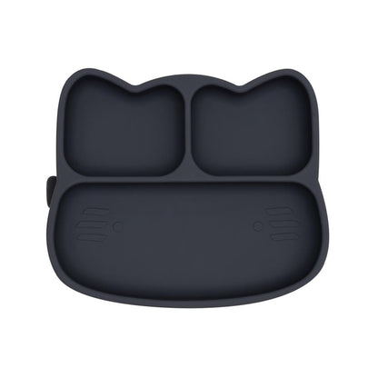 We Might Be Tiny Cat Silicone Divided Stickie Plate Charcoal WMBT-TICP03