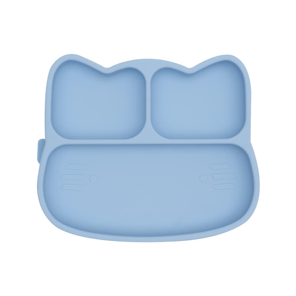 We Might Be Tiny Cat Silicone Divided Stickie Plate Powder Blue WMBT-TICP02