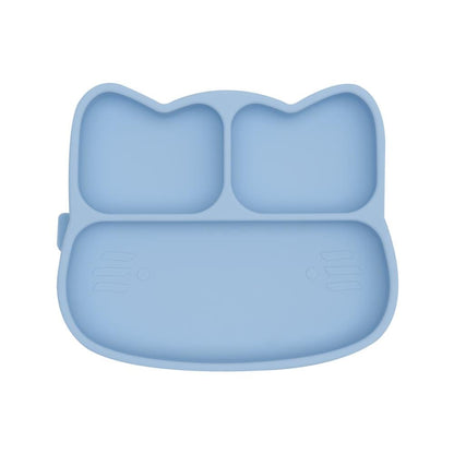 We Might Be Tiny Cat Silicone Divided Stickie Plate Powder Blue WMBT-TICP02