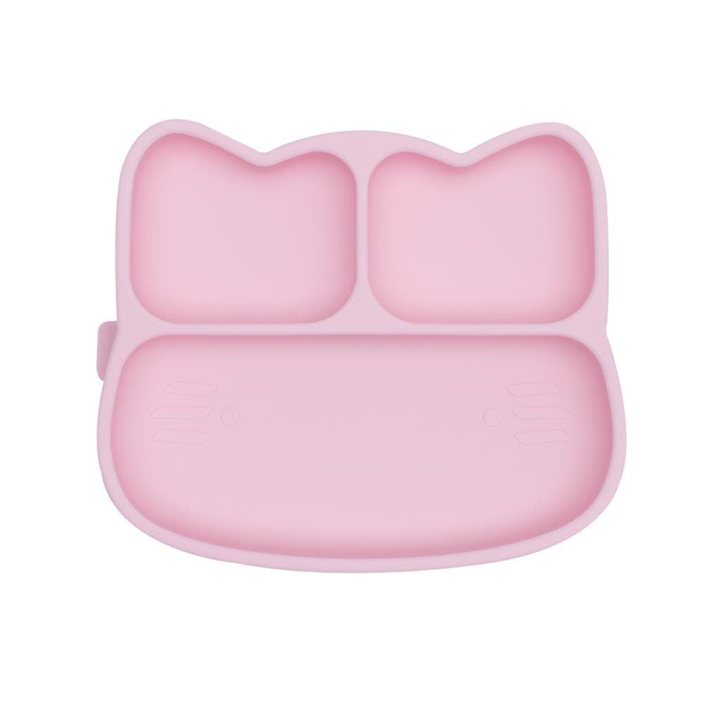 We Might Be Tiny Cat Silicone Divided Stickie Plate Powder Pink WMBT-TICP01