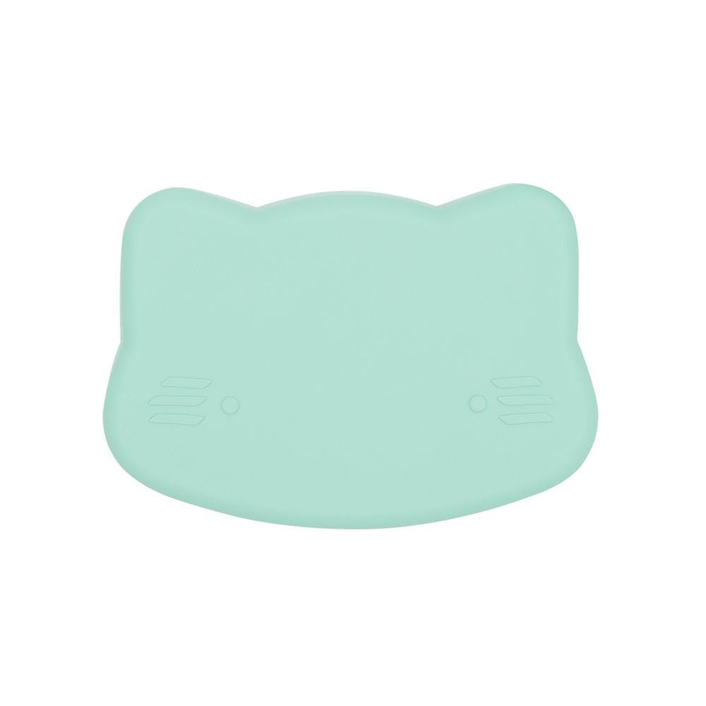 We Might Be Tiny Cat Silicone Bowl and Plate Snackie Minty Green WMBT-TICS04