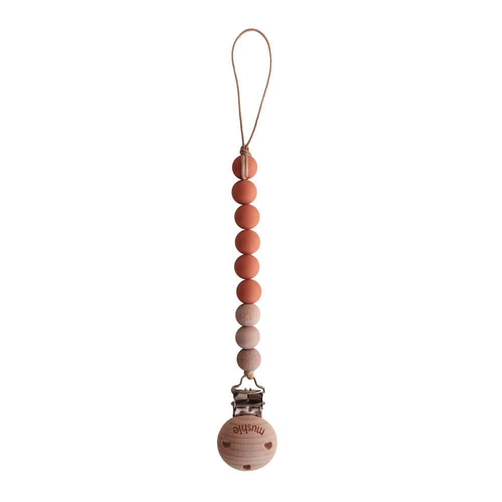 Mushie Cleo Pacifier Clip (Clementine) Mushie Cleo Pacifier Clip (Clementine) 