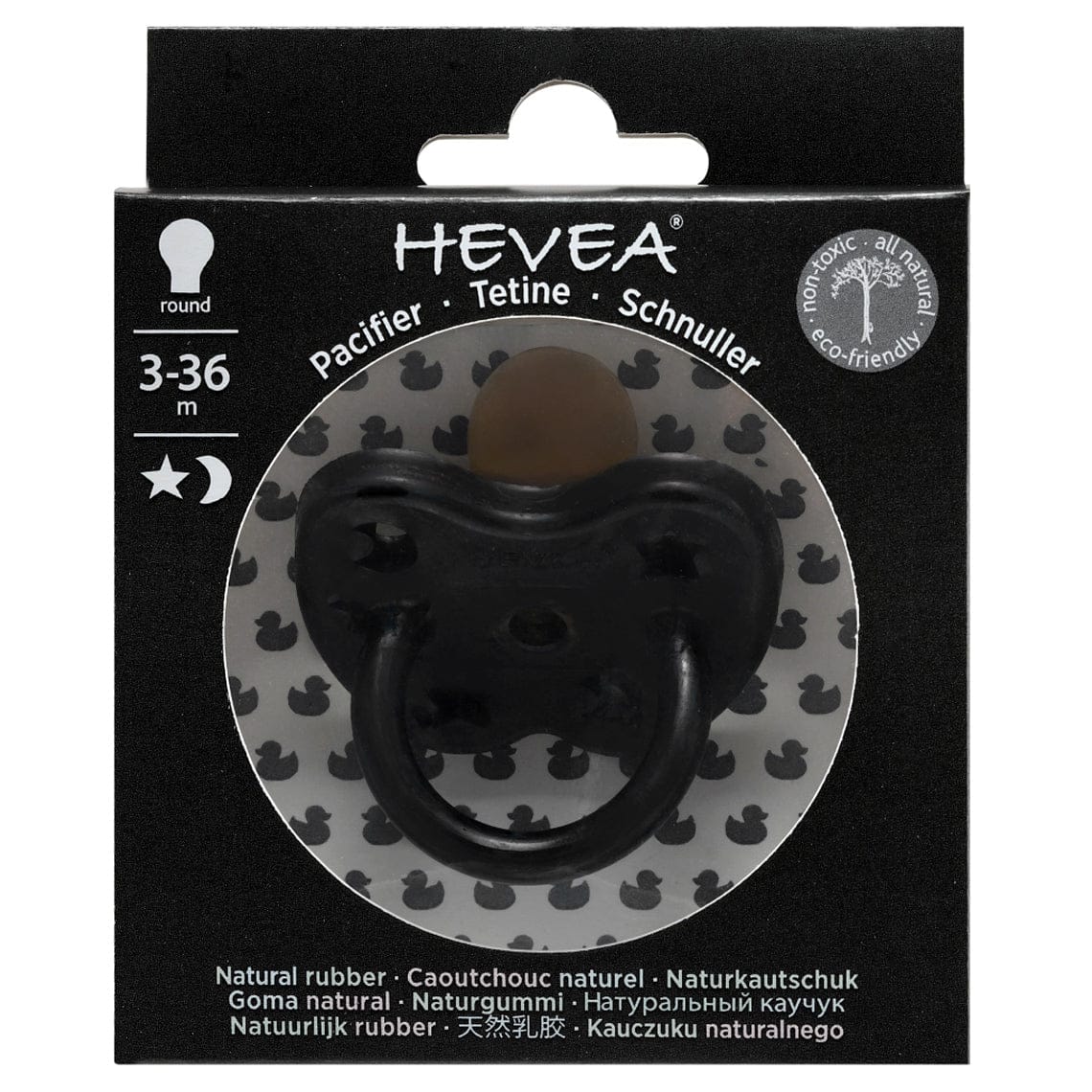 Hevea Pacifier - Outer Space Black Hevea Pacifier - Outer Space Black 