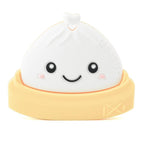 Glitter & Spice Dim Sum Bao Silicone Teether with Pacifier Clip Glitter & Spice Dim Sum Bao Silicone Teether with Pacifier Clip 