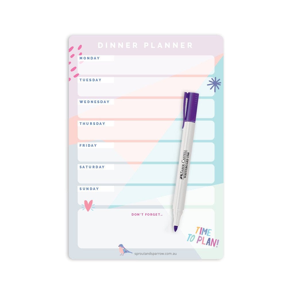 Sprout and Sparrow Write On A5 Magnetic Dinner Planner Original SS-MAG02