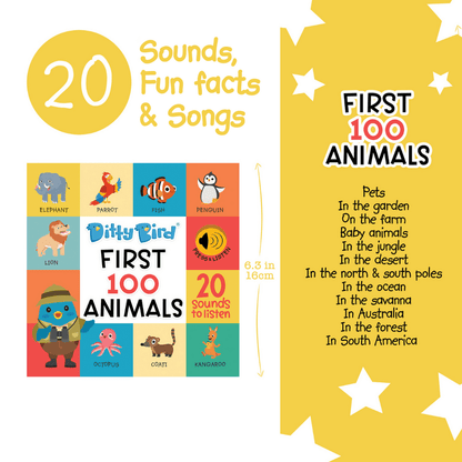 Ditty Bird First 100 Animals Board Book Ditty Bird First 100 Animals Board Book 