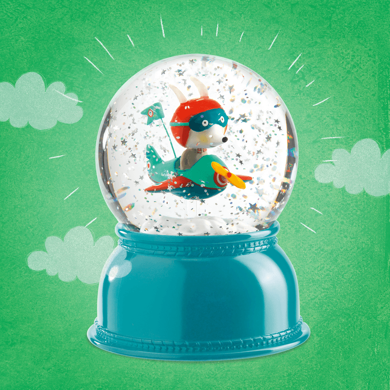 Djeco Aeroplane Snow Globe Night Light Djeco Aeroplane Snow Globe Night Light 