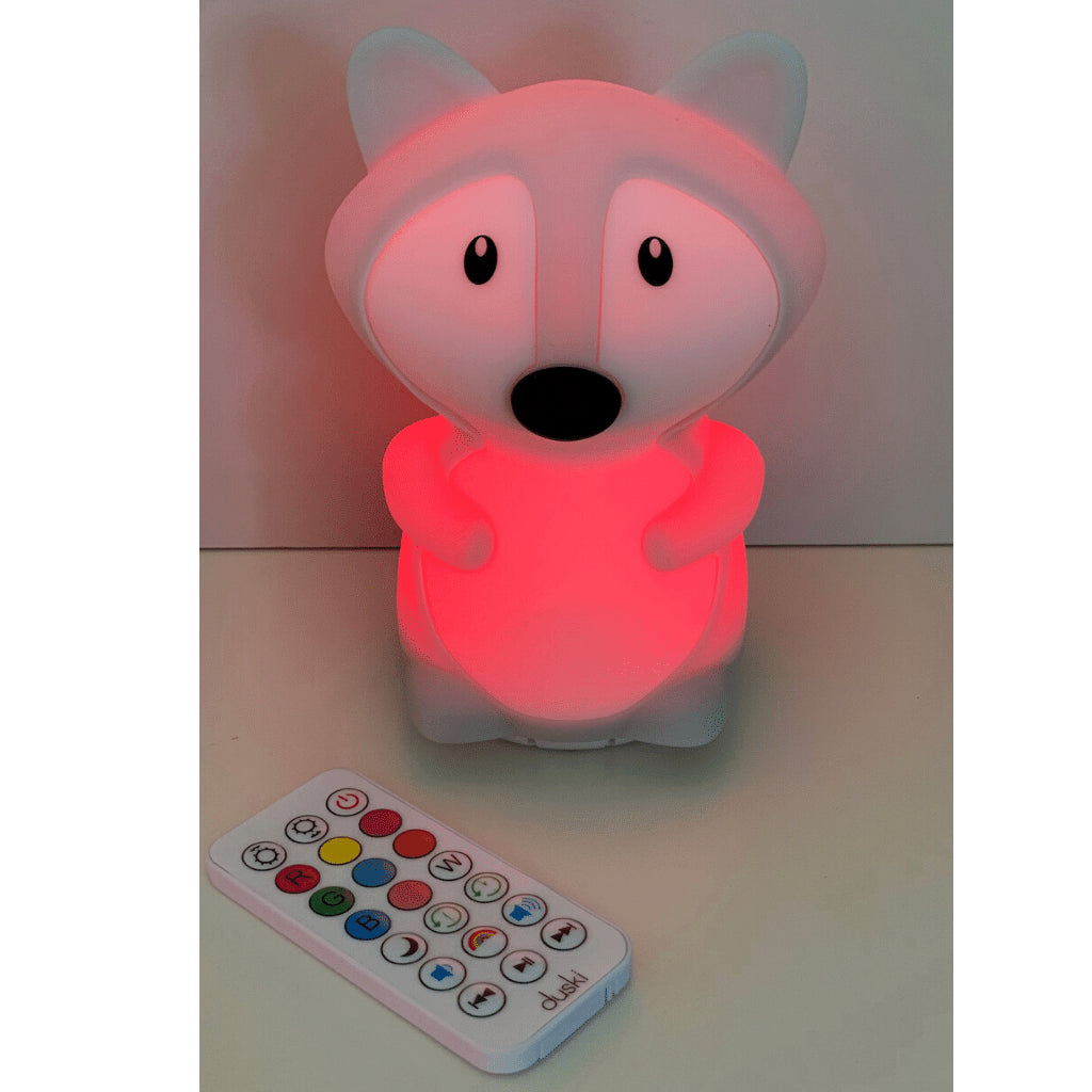 Duski LED Fox Silicone Rechargeable Night Light Bluetooth Speaker Duski LED Fox Silicone Rechargeable Night Light Bluetooth Speaker 