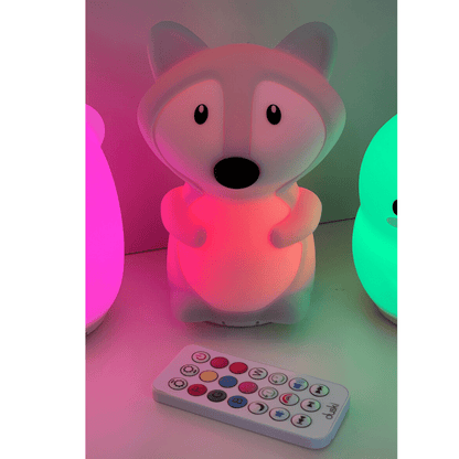 Duski LED Fox Silicone Rechargeable Night Light Bluetooth Speaker Duski LED Fox Silicone Rechargeable Night Light Bluetooth Speaker 