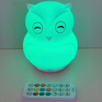 Duski LED Owl Silicone Rechargeable Night Light Bluetooth Speaker Duski LED Owl Silicone Rechargeable Night Light Bluetooth Speaker 
