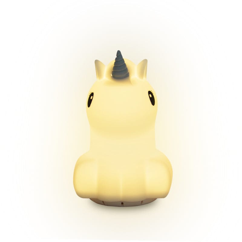 Duski LED Silver Unicorn Silicone Rechargeable Night Light Bluetooth Speaker Duski LED Silver Unicorn Silicone Rechargeable Night Light Bluetooth Speaker 