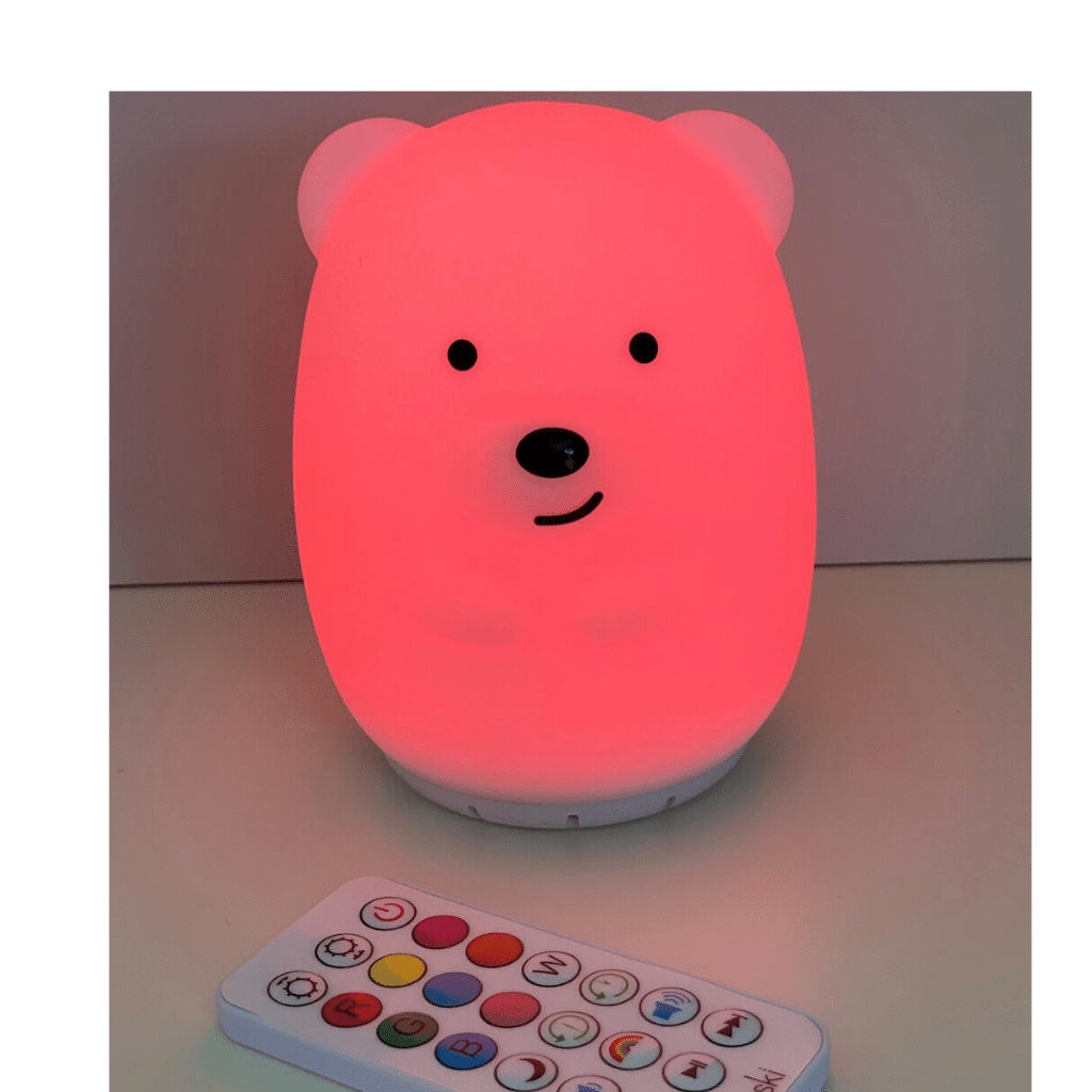 Duski LED Bear Silicone Rechargeable Night Light Bluetooth Speaker Duski LED Bear Silicone Rechargeable Night Light Bluetooth Speaker 