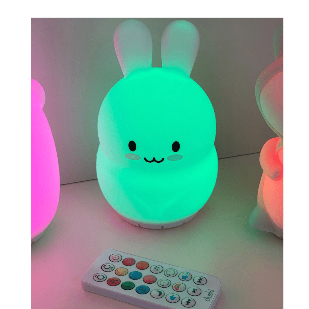 Duski LED Bunny Silicone Rechargeable Night Light Bluetooth Speaker Duski LED Bunny Silicone Rechargeable Night Light Bluetooth Speaker 