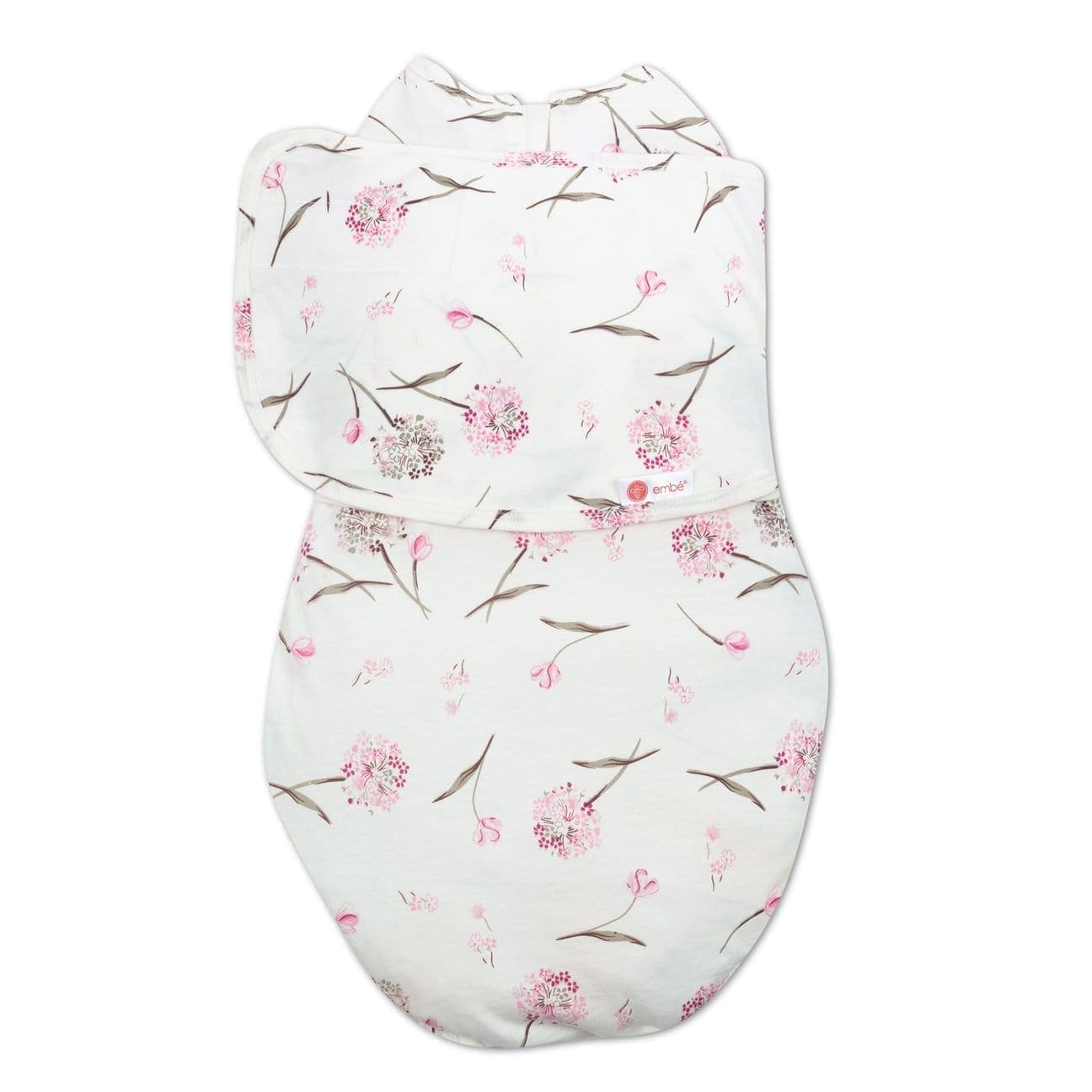 embé Starter Classic 2-Way Swaddle Sack (0-4mos) Pink Clustered Flowers EB-SWA-0-4M-PKCFLO