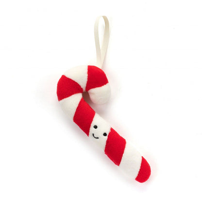 Jellycat Festive Folly Candy Cane hanging decoration 11cm