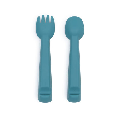 We Might Be Tiny Silicone Feedie Fork & Spoon Set We Might Be Tiny Silicone Feedie Fork & Spoon Set 