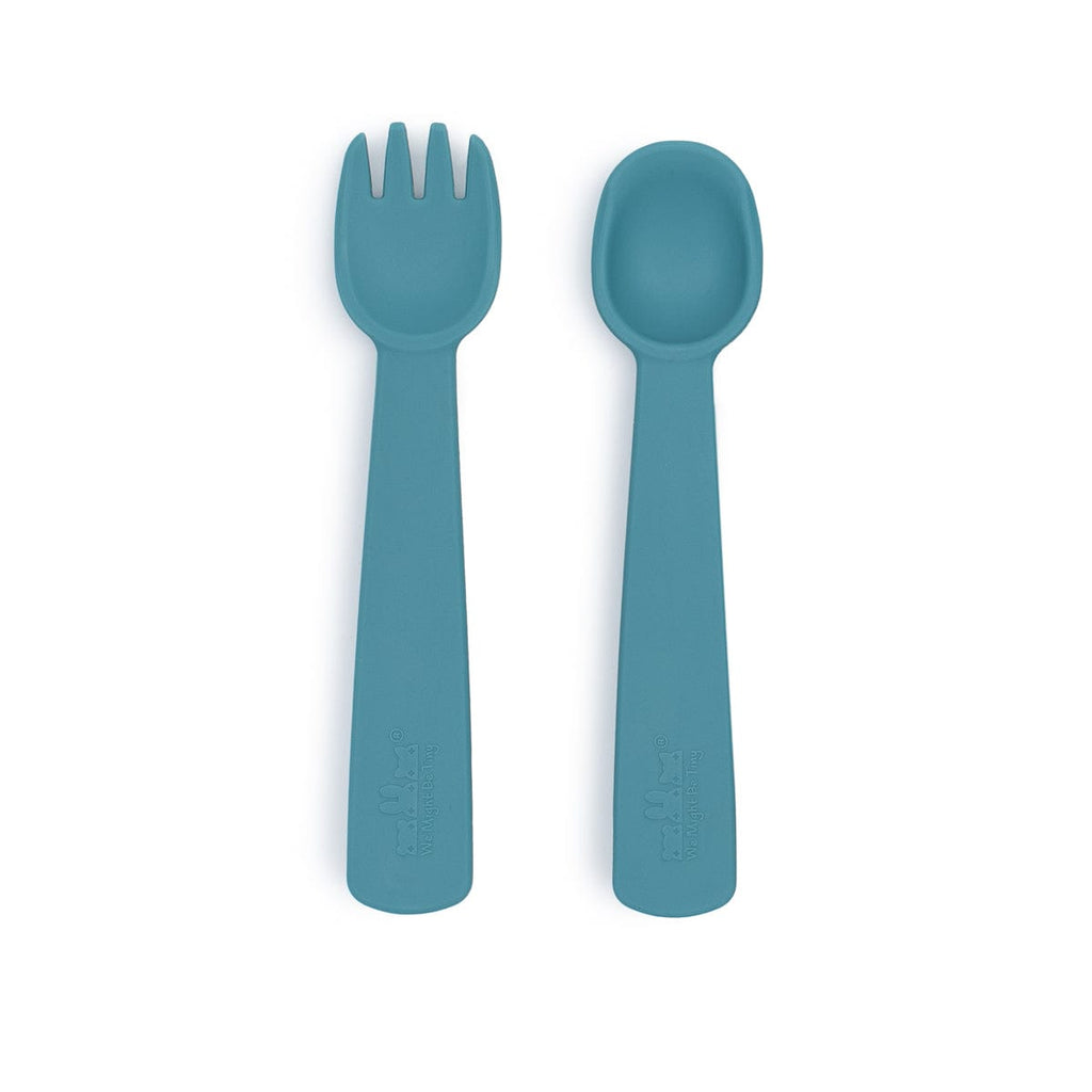 We Might Be Tiny Silicone Feedie Fork & Spoon Set We Might Be Tiny Silicone Feedie Fork & Spoon Set 