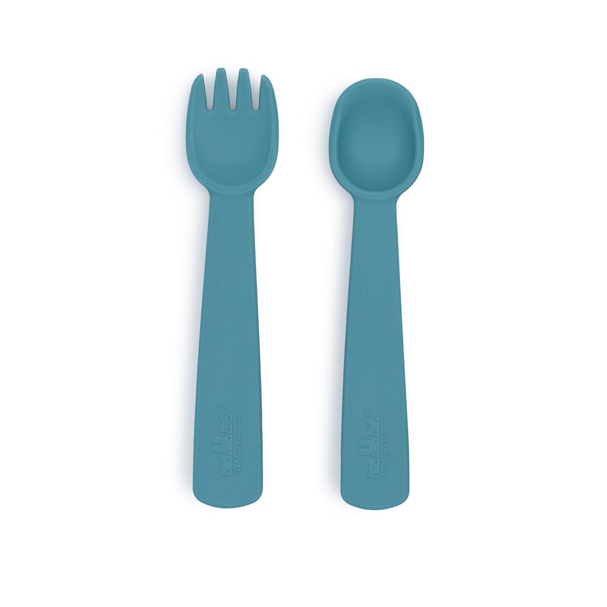 We Might Be Tiny Silicone Feedie Fork & Spoon Set We Might Be Tiny Silicone Feedie Fork & Spoon Set 