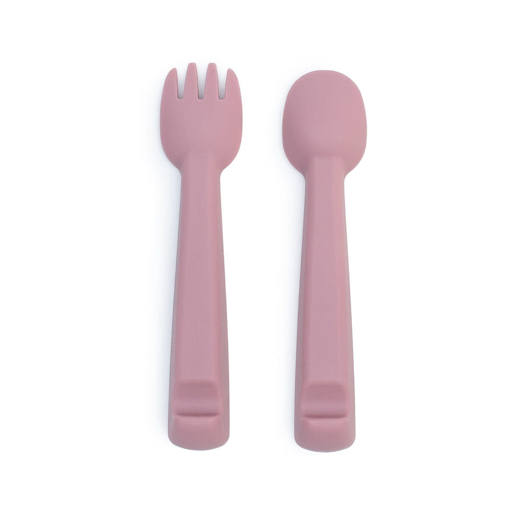 We Might Be Tiny Silicone Feedie Fork & Spoon Set We Might Be Tiny Silicone Feedie Fork & Spoon Set 