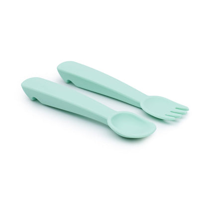 We Might Be Tiny Silicone Feedie Fork & Spoon Set We Might Be Tiny Silicone Feedie Fork & Spoon Set 