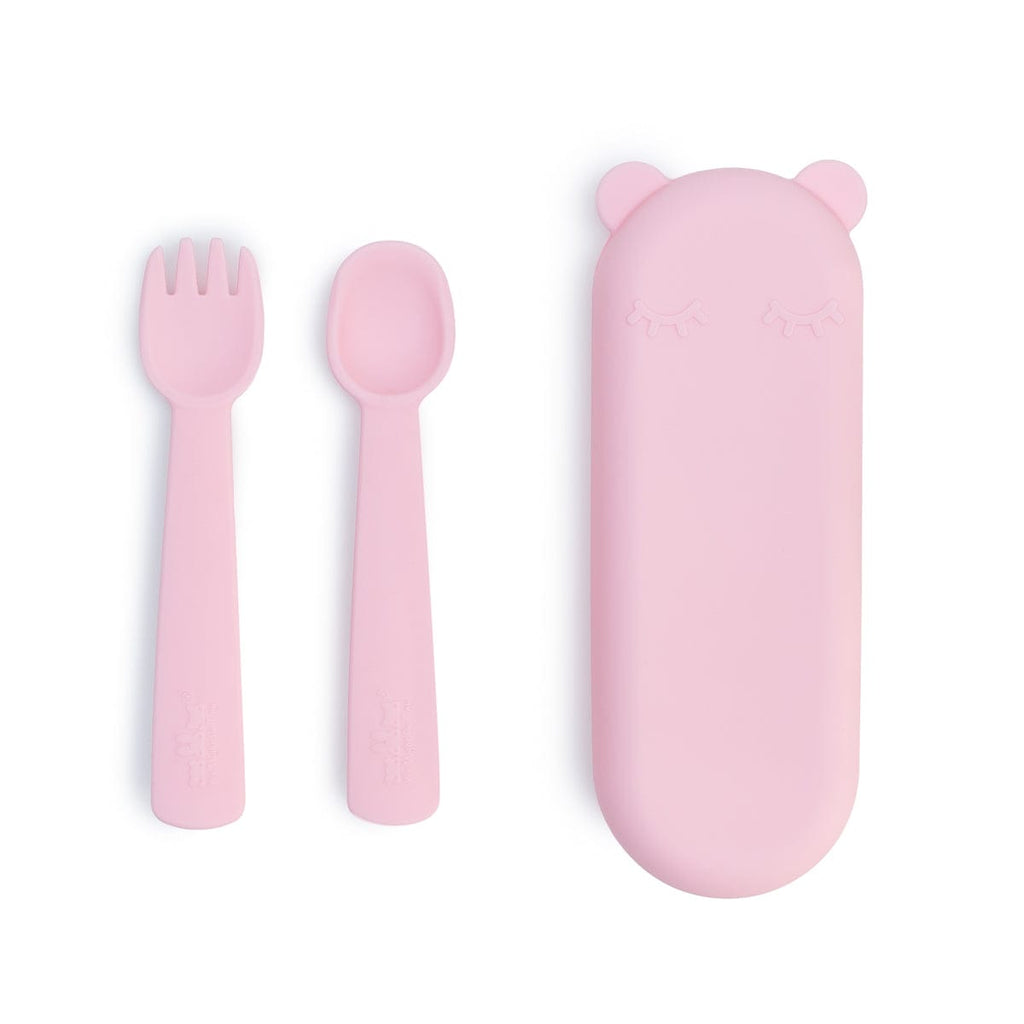We Might Be Tiny Silicone Feedie Fork & Spoon Set Powder Pink TIFF02