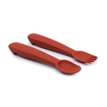 We Might Be Tiny Silicone Feedie Fork & Spoon Set We Might Be Tiny Silicone Feedie Fork & Spoon Set 