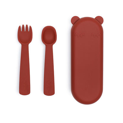 We Might Be Tiny Silicone Feedie Fork & Spoon Set Rust TIFF06