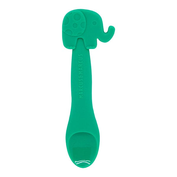 Marcus & Marcus Silicone Animal Baby Feeding Spoon Ollie Green Elephant MNMBB03-EP