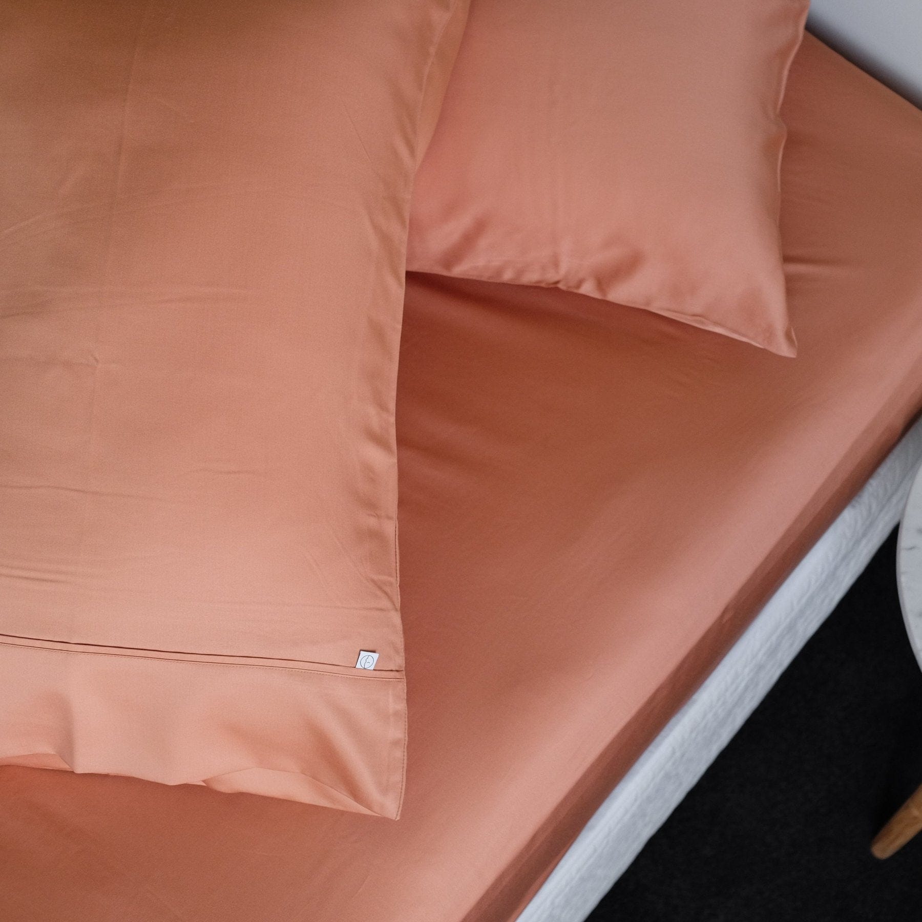 Mulberry Threads 100% Organic Bamboo Fitted Sheet & Pillowcase Set Rust / Queen MTC-OB-01-5-BSS-FIT-RUS