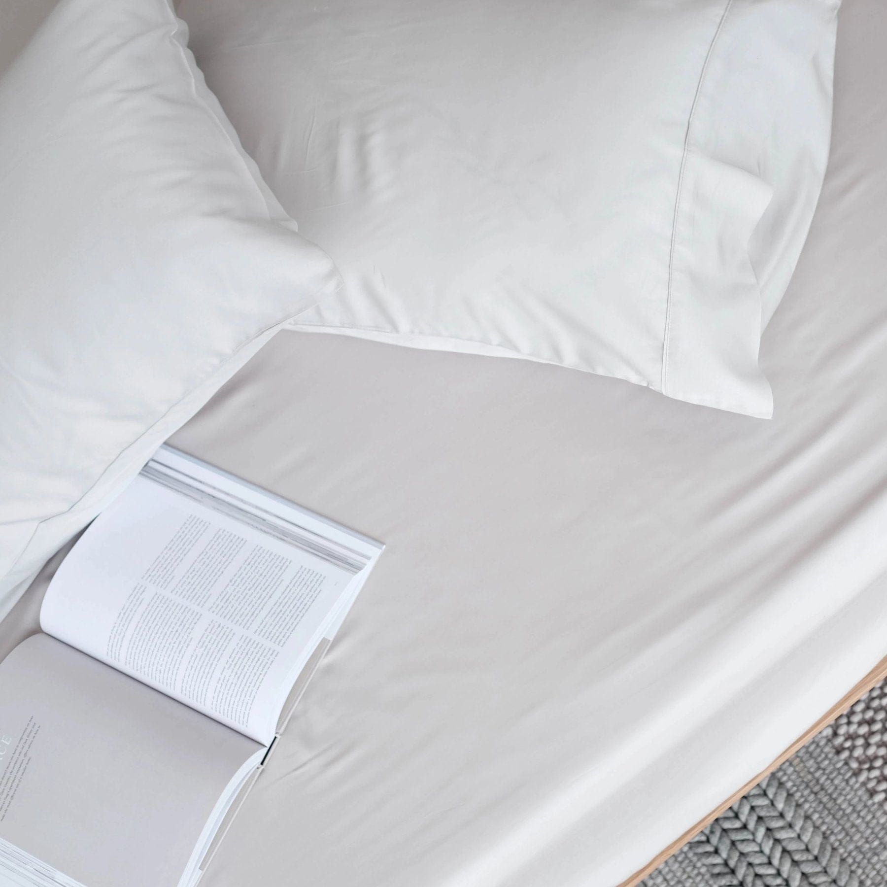 Mulberry Threads 100% Organic Bamboo Fitted Sheet & Pillowcase Set White / Queen MTC-OB-01-5-BSS-FIT-WHT